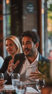 Réunion de professionnels dans un bureau en Espagne pour préparer le lancement d’une entreprise.
